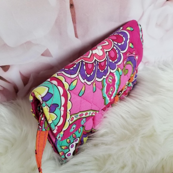 Vera Bradley Wallet Clutch Strap Crossbody Pink - Picture 3 of 8